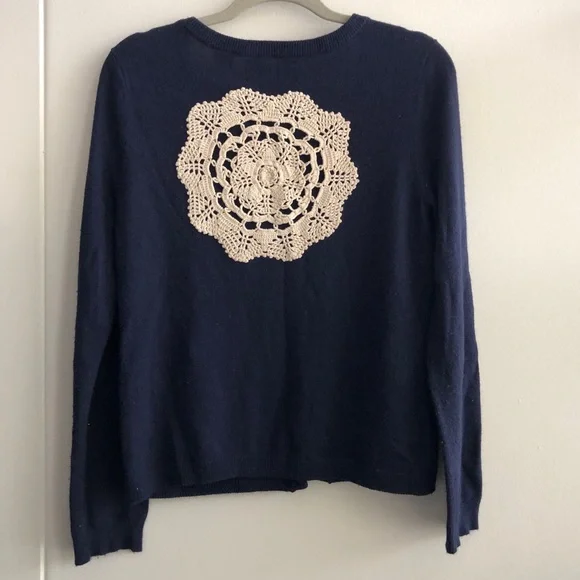 Karen Nicol crochet applique cardigan - Picture 4 of 8